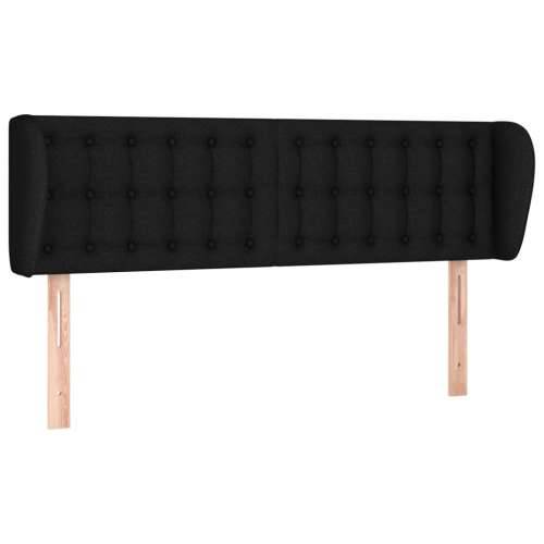 Uzglavlje s ušima crno 147x23x78/88 cm od tkanine - Crna 147 x 23 x 78/88 cm 1 Cijena