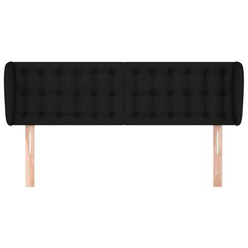Uzglavlje s ušima crno 147x23x78/88 cm od tkanine - Crna 147 x 23 x 78/88 cm 1 Cijena