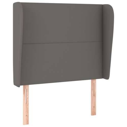 Uzglavlje s ušima sivo 83 x 23 x 118/128 cm od umjetne kože - Siva 83 x 23 x 118/128 cm 1 Cijena