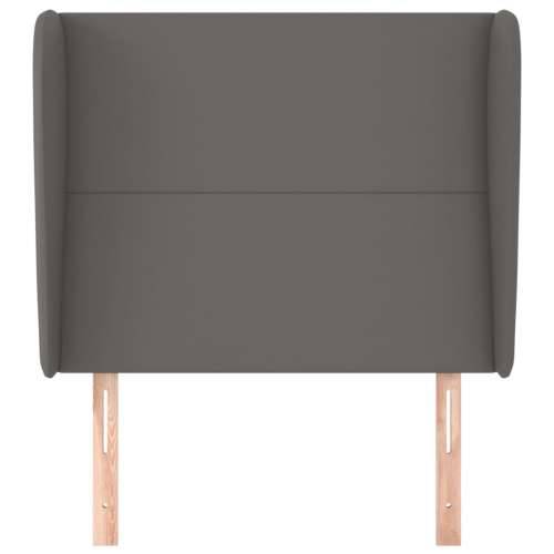 Uzglavlje s ušima sivo 83 x 23 x 118/128 cm od umjetne kože - Siva 83 x 23 x 118/128 cm 1 Cijena