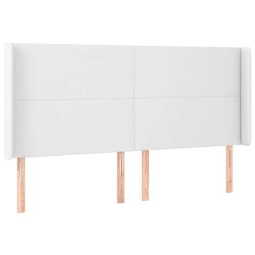 Uzglavlje s ušima bijelo 163x23x118/128 cm od umjetne kože - Bijela 163 x 23 x 118/128 cm 1 Cijena