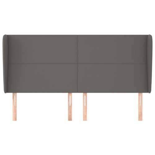 Uzglavlje s ušima sivo 183x23x118/128 cm od umjetne kože - Siva 183 x 23 x 118/128 cm 1 Cijena