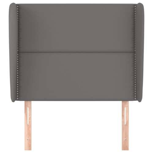 Uzglavlje s ušima sivo 93x23x118/128 cm od umjetne kože - Siva 93 x 23 x 118/128 cm 1 Cijena