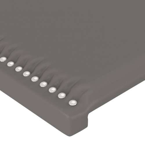 Uzglavlje s ušima sivo 93x23x118/128 cm od umjetne kože - Siva 93 x 23 x 118/128 cm 1 Cijena