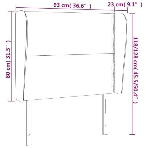 Uzglavlje s ušima sivo 93x23x118/128 cm od umjetne kože - Siva 93 x 23 x 118/128 cm 1 Cijena