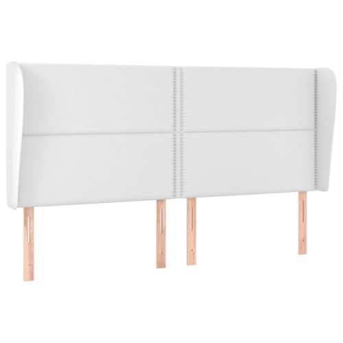 Uzglavlje s ušima bijelo 163x23x118/128 cm od umjetne kože - Bijela 163 x 23 x 118/128 cm 1 Cijena