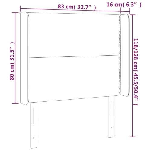 Uzglavlje s ušima crno 83x16x118/128 cm od umjetne kože - Crna 83 x 16 x 118/128 cm 1 Cijena