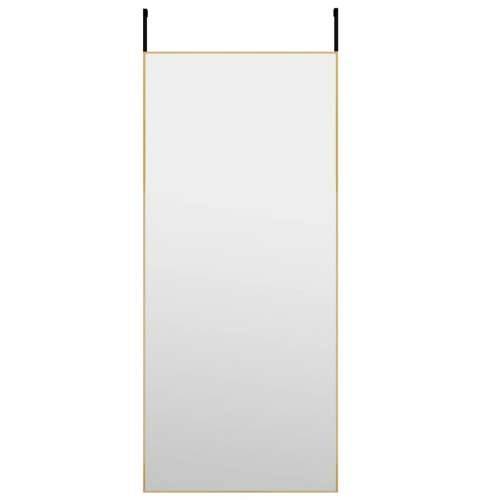Ogledalo za vrata zlatno 40 x 100 cm od stakla i aluminija Cijena