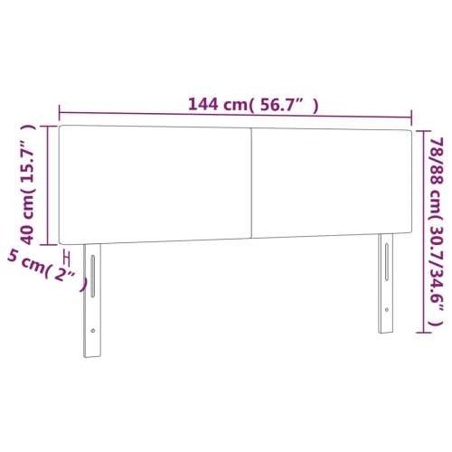 Uzglavlja 2 kom bijela 72 x 5 x 78/88 cm od umjetne kože - Bijela 144 cm 1 Nisko Cijena