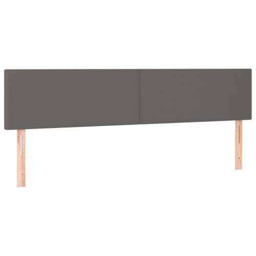 Uzglavlja 2 kom siva 90x5x78/88 cm od umjetne kože - Siva 180 cm 1 Nisko Cijena