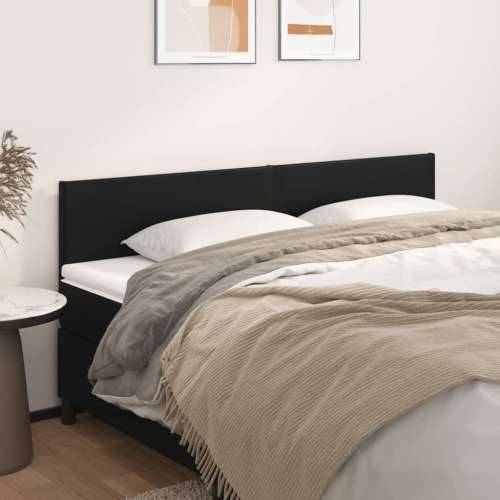 Uzglavlja 2 kom crna 100x5x78/88 cm od umjetne kože - Crna 200 cm 1 Nisko Cijena