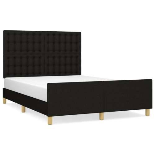 Okvir za krevet bez madraca crni 140x200 cm od tkanine - Crna 140 x 200 cm gumbi Cijena