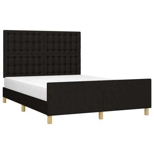 Okvir za krevet bez madraca crni 140x200 cm od tkanine - Crna 140 x 200 cm gumbi Cijena