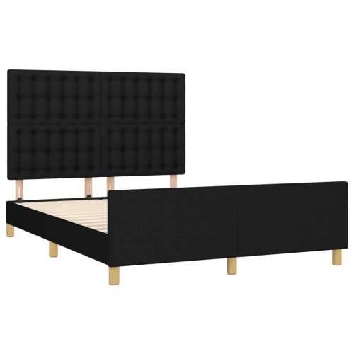 Okvir za krevet bez madraca crni 140x200 cm od tkanine - Crna 140 x 200 cm gumbi Cijena