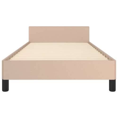 Okvir za krevet s uzglavljem cappuccino 80x200 cm umjetna koža - Boja cappuccina 80 x 200 cm Gladak dizajn Cijena