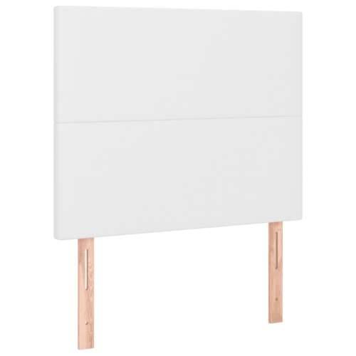 Okvir za krevet s uzglavljem bijeli 120x200 cm od umjetne kože - Bijela 120 x 200 cm Gladak dizajn Cijena