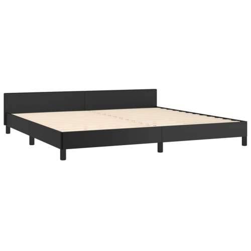 Okvir za krevet s uzglavljem crni 200x200 cm od umjetne kože - Crna 200 x 200 cm Gladak dizajn Cijena