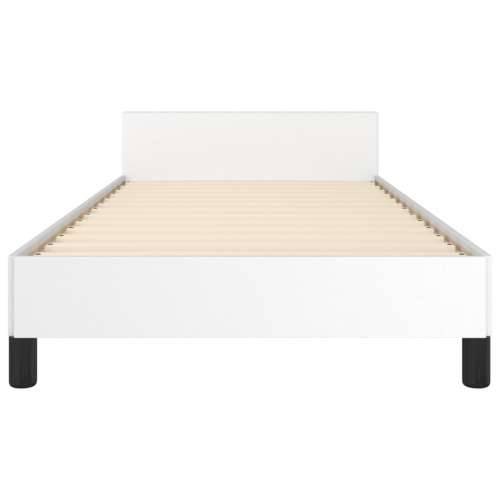 Okvir za krevet s uzglavljem bijeli 80 x 200 cm od umjetne kože - Bijela 80 x 200 cm Obično s čavlima Cijena