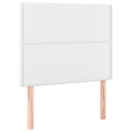 Okvir za krevet s uzglavljem bijeli 80 x 200 cm od umjetne kože - Bijela 80 x 200 cm Obično s čavlima Cijena