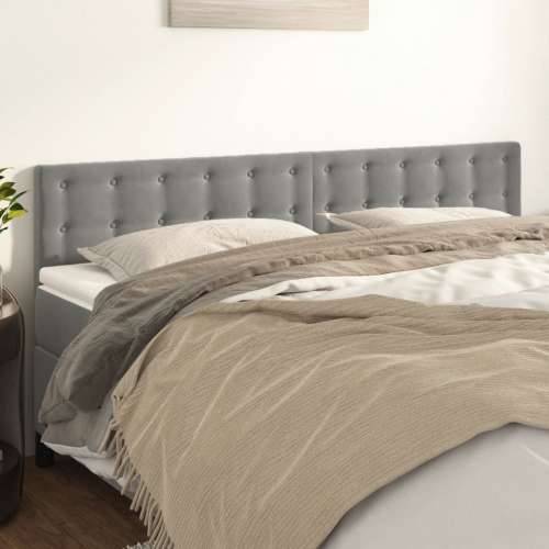 Uzglavlja 2 kom svjetlosiva 90x5x78/88 cm baršunasta - Svjetlosiva 180 cm 1 Nisko Cijena