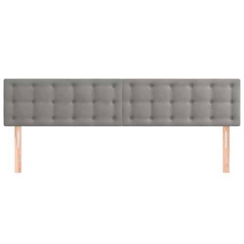 Uzglavlja 2 kom svjetlosiva 90x5x78/88 cm baršunasta - Svjetlosiva 180 cm 1 Nisko Cijena