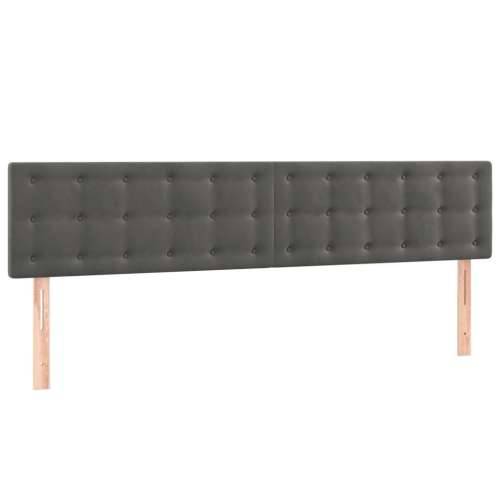 Uzglavlja 2 kom tamnosiva 90x5x78/88 cm baršunasta - Tamno siva 180 cm 1 Nisko Cijena