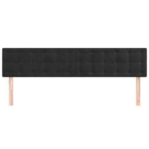 Uzglavlja 2 kom crna 90x5x78/88 cm baršunasta - Crna 180 cm 1 Nisko Cijena
