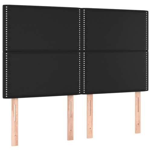 Okvir za krevet s uzglavljem crni 140x190 cm od umjetne kože - Crna 140 x 190 cm Obično s čavlima Cijena