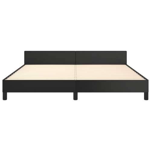Okvir za krevet s uzglavljem crni 160x200 cm od umjetne kože - Crna 160 x 200 cm Obično s čavlima Cijena