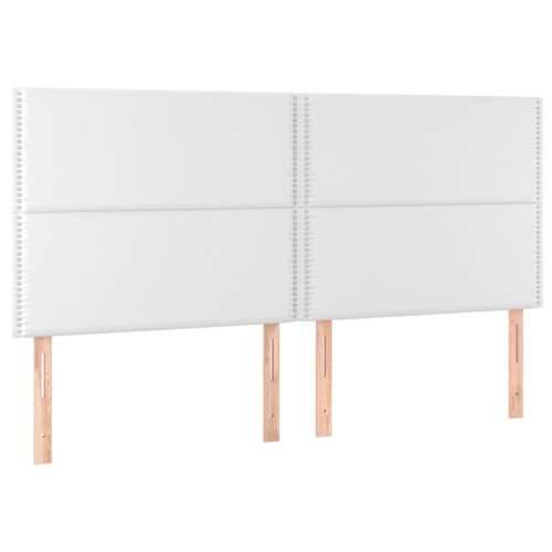 Okvir za krevet s uzglavljem bijeli 160x200 cm od umjetne kože - Bijela 160 x 200 cm Obično s čavlima Cijena