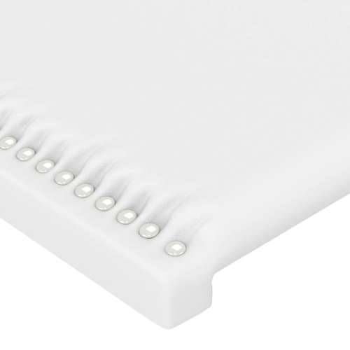 Okvir za krevet s uzglavljem bijeli 160x200 cm od umjetne kože - Bijela 160 x 200 cm Obično s čavlima Cijena