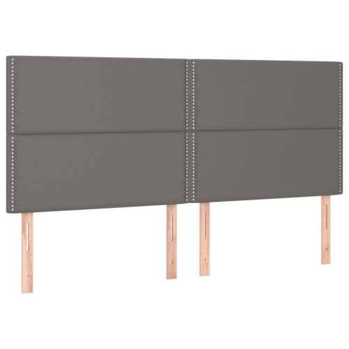 Okvir za krevet s uzglavljem sivi 180x200 cm od umjetne kože - Siva 180 x 200 cm Obično s čavlima Cijena