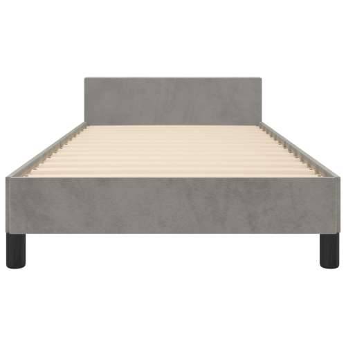 Okvir za krevet bez madraca svjetlosivi 80x200 cm baršunasti - Svjetlosiva 80 x 200 cm Blok s kvadratima Cijena