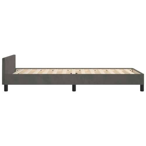 Okvir za krevet bez madraca tamnosivi 90x200 cm baršunasti - Tamno siva 90 x 200 cm Blok s kvadratima Cijena