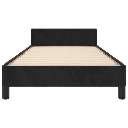 Okvir za krevet s uzglavljem crni 90x190 cm baršunasti - Crna 90 x 190 cm gumbi Cijena