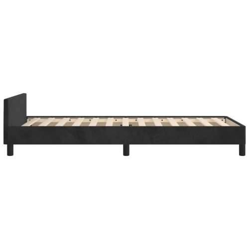 Okvir za krevet s uzglavljem crni 90x190 cm baršunasti - Crna 90 x 190 cm gumbi Cijena