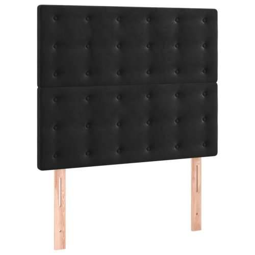 Okvir za krevet s uzglavljem crni 90x190 cm baršunasti - Crna 90 x 190 cm gumbi Cijena