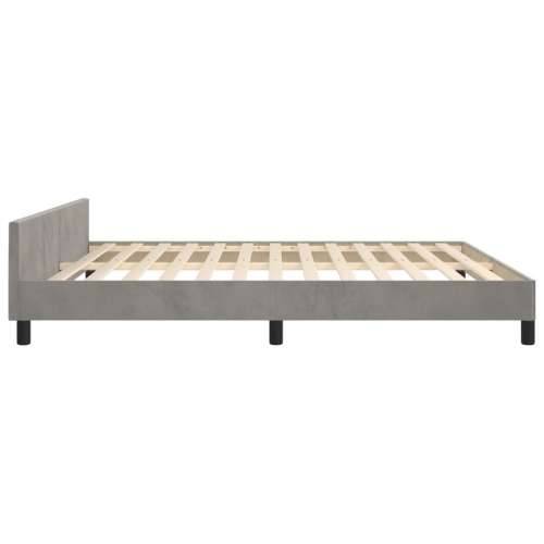 Okvir za krevet s uzglavljem svjetlosivi 180x200 cm baršunasti - Svjetlosiva 180 x 200 cm gumbi Cijena