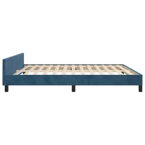 Okvir za krevet s uzglavljem tamnoplavi 180x200 cm baršunasti - Tamno plava 180 x 200 cm gumbi Cijena
