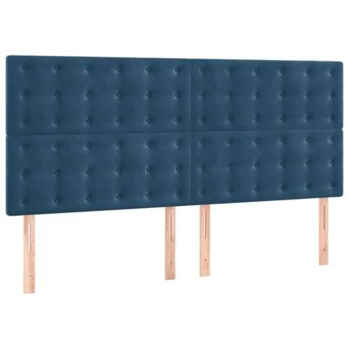 Okvir za krevet s uzglavljem tamnoplavi 180x200 cm baršunasti - Tamno plava 180 x 200 cm gumbi Cijena