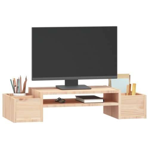 Stalak za monitor 70 x 27,5 x 15 cm od masivne borovine - Prirodna 70 x 27.5 x 15 cm Cijena