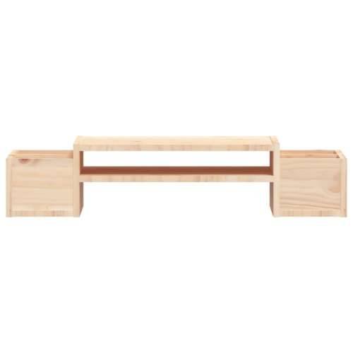 Stalak za monitor 70 x 27,5 x 15 cm od masivne borovine - Prirodna 70 x 27.5 x 15 cm Cijena
