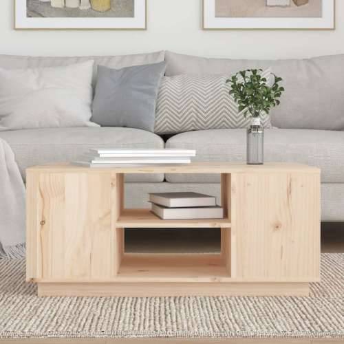 Stolić za kavu 90 x 49 x 40,5 cm od masivne borovine - Prirodna 1 Cijena