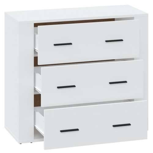 Komoda bijela 80 x 33 x 70 cm od konstruiranog drva - Bijela 1 Cijena