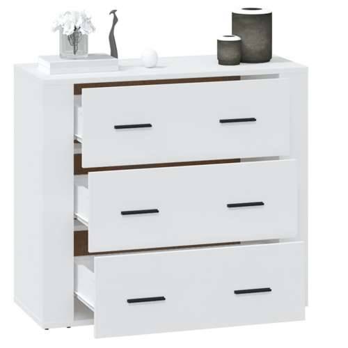 Komoda bijela 80 x 33 x 70 cm od konstruiranog drva - Bijela 1 Cijena