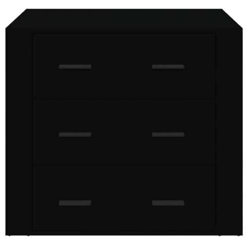 Komoda crna 80 x 33 x 70 cm od konstruiranog drva - Crna 1 Cijena