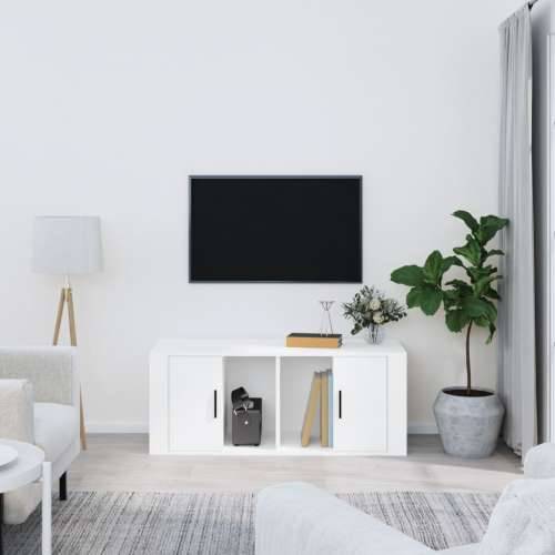 TV ormarić bijeli 100 x 35 x 40 cm od konstruiranog drva - Bijela 1 Cijena