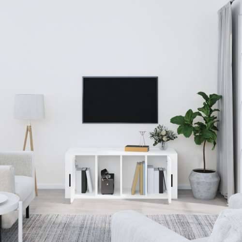TV ormarić bijeli 100 x 35 x 40 cm od konstruiranog drva - Bijela 1 Cijena