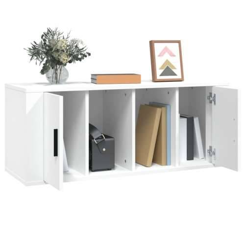 TV ormarić bijeli 100 x 35 x 40 cm od konstruiranog drva - Bijela 1 Cijena