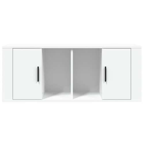 TV ormarić bijeli 100 x 35 x 40 cm od konstruiranog drva - Bijela 1 Cijena